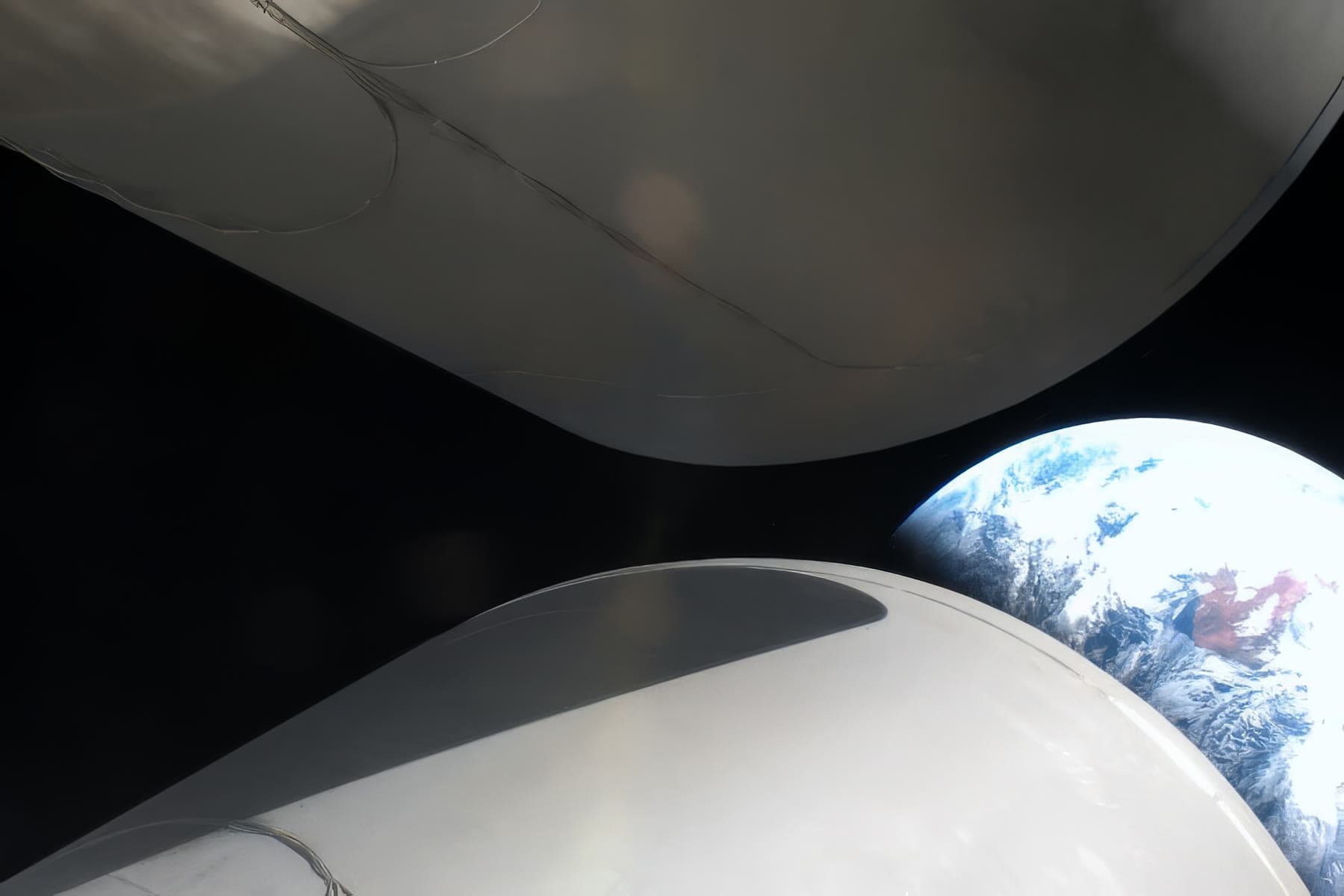 Blue Origin New Glenn second stage and payload fairing in space.